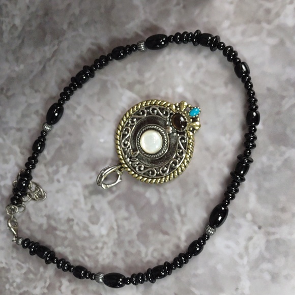 Carolyn Pollack Relios Black Onyx Necklace w/Enhancer Pendant - Picture 8 of 11